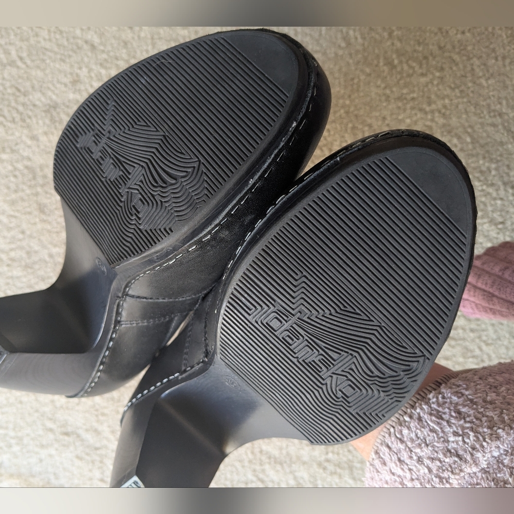 Dansko Black Leather Clogs - Picture 5 of 8